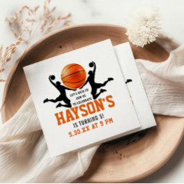 oranje basketbaljongen 5e verjaardagsfeestje servet