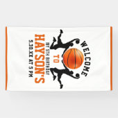 oranje basketbaljongen 5e verjaardagsfeestje spandoek (Horizontaal)