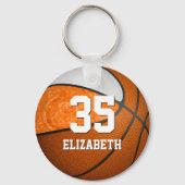 oranje basketbalkleuren sleutelhanger (Achterkant)