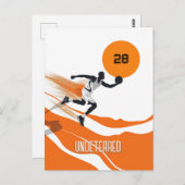 Oranje Basketball Briefkaart (Voorkant / Achterkant)