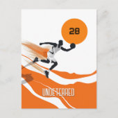 Oranje Basketball Briefkaart (Voorkant)