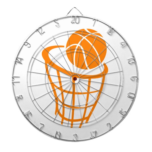 Oranje Basketball Dartbord (Voorkant)