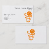 Oranje Basketball Visitekaartje (Voorkant / Achterkant)