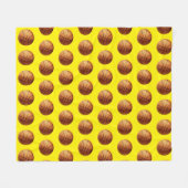Oranje Basketbalpatroon, Fleece Deken (Voorkant (Horizontaal))