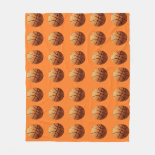 Oranje baskogels op Oranje achtergrond, Fleece Deken