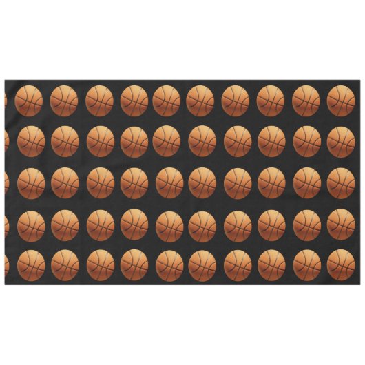 Oranje baskons op zwart, groot tafelblad tafelkleed (Voorkant (Horizontaal))