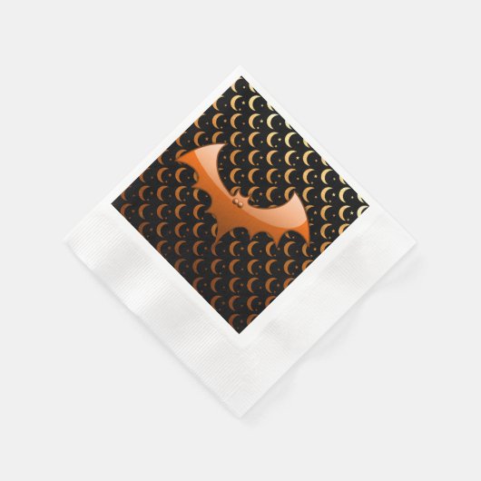 Oranje Bat Quarter Moons Luncheon Napkins Servetten (Hoek)