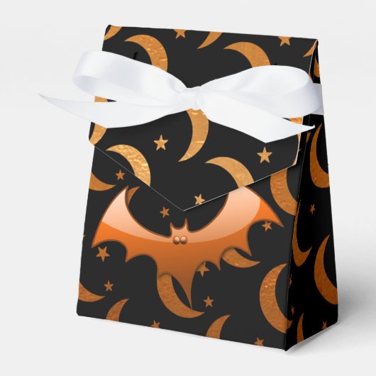 Oranje bat Quarter Moons Tent Favor Boxes Bedankdoosjes (Voorkant Zijde)