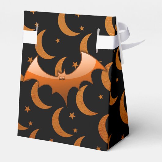 Oranje bat Quarter Moons Tent Favor Boxes Bedankdoosjes (Achterkant)