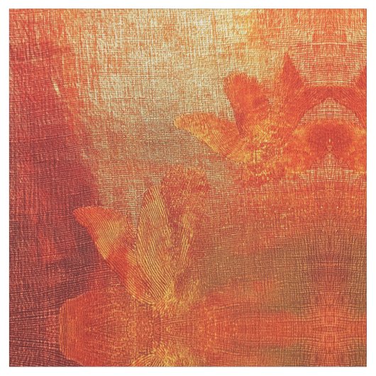 Oranje Batik Stof (Close Up)