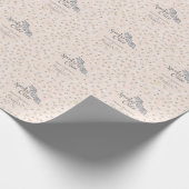 Oranje Batty, Stars & Moons Spooky Schattige Cadeaupapier (Hoek)