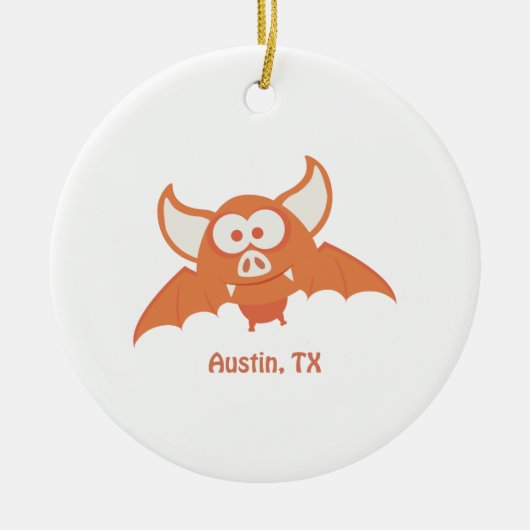 Oranje BBT - Austin, TX Keramisch Ornament (Voorkant)