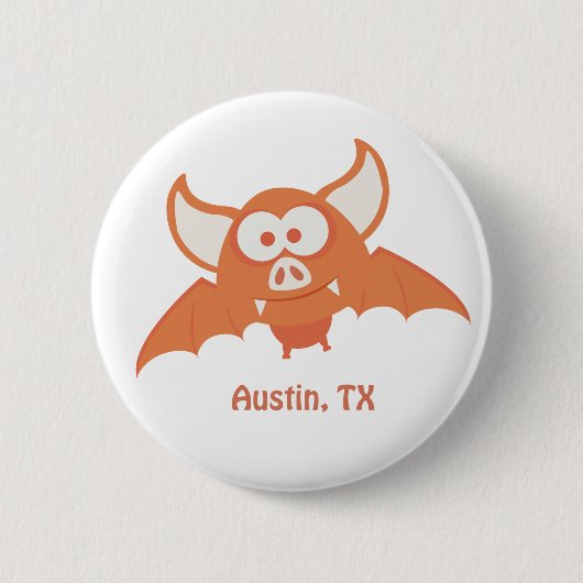 Oranje BBT - Austin, TX Ronde Button 5,7 Cm (Voorkant)