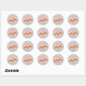 Oranje BBT - Austin, TX Ronde Sticker (Vel)