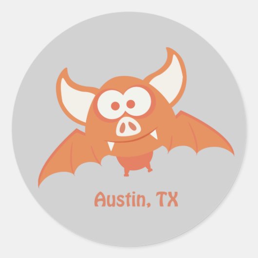 Oranje BBT - Austin, TX Ronde Sticker (Voorkant)