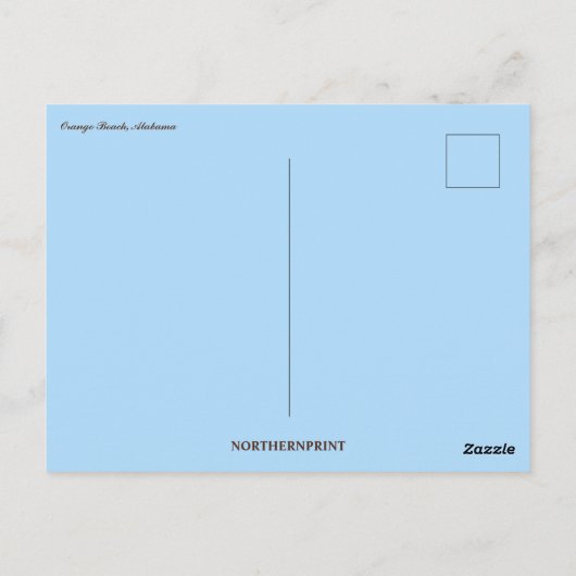 Oranje Beach Alabama Briefkaart (Achterkant)