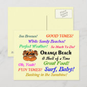 Oranje Beach Alabama Briefkaart (Voorkant / Achterkant)
