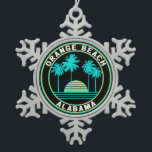 Oranje Beach Alabama Tin Sneeuwvlok Ornament<br><div class="desc">Oranje Beach Alabama</div>