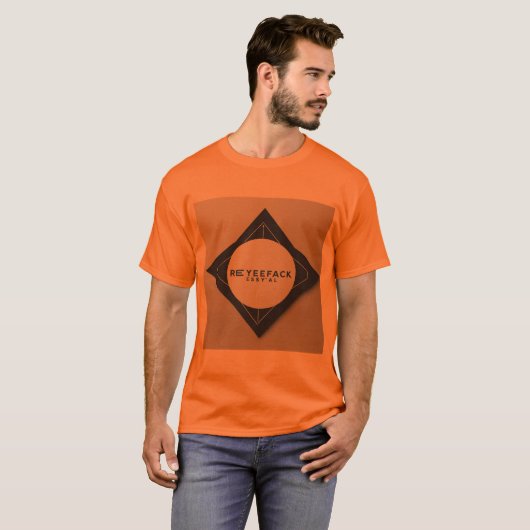 Oranje Beats: DJ Designing Vibes T-shirt (Voorkant volledig)