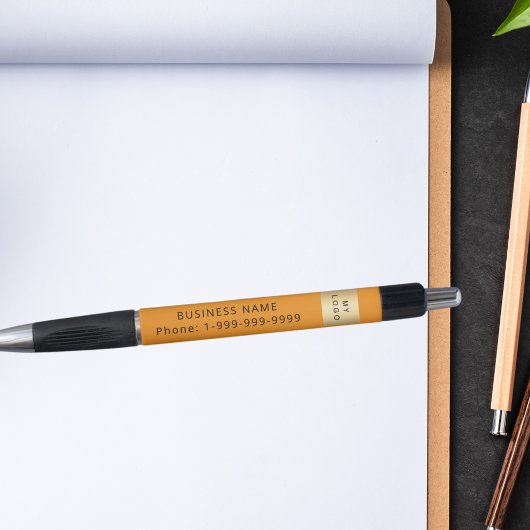 Oranje Bedrijf logo Naam Telefoon Pen