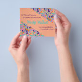 Oranje bedrijf voor het ontwerpen van hondenbeende flyer (Hand)