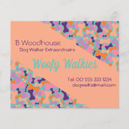 Oranje bedrijf voor het ontwerpen van hondenbeende flyer