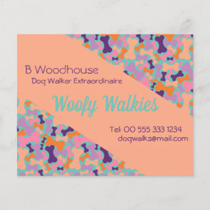 Oranje bedrijf voor het ontwerpen van hondenbeende flyer