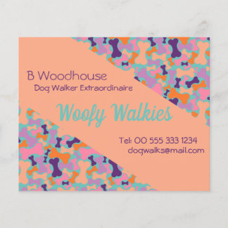 Oranje bedrijf voor het ontwerpen van hondenbeende flyer