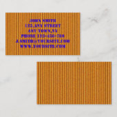 Oranje bedrijfskaarttemplate voor karton visitekaartje (Voorkant / Achterkant)