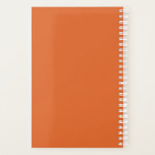 Oranje bedrijfslogo aangepaste zakelijke planner 2 (Achterkant)