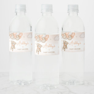 Oranje Beer Ballonnen Baby Shower Waterfles Etiket