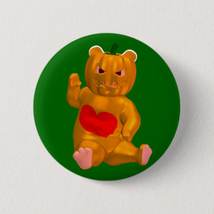 Oranje Beer Ronde Button 5,7 Cm