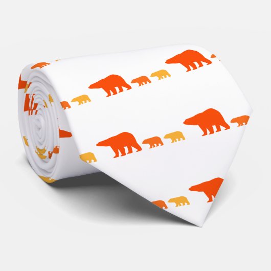 Oranje Beer Stropdas (Opgerold)