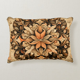 Oranje beige bruine decoratie esthetische achtergr accent kussen