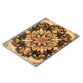 Oranje beige bruine decoratie esthetische achtergr notitieboek (Linkerzijde)