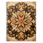 Oranje beige bruine decoratie esthetische achtergr notitieboek (Voorkant)