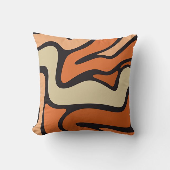 Oranje Beige Kussen (Voorkant)