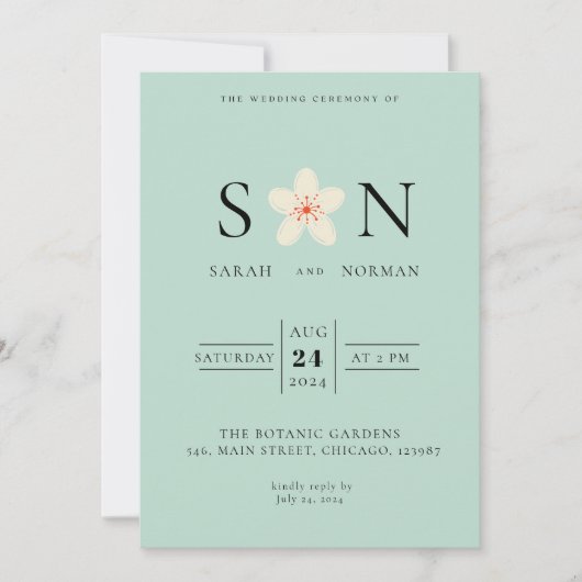 ORANJE BEIGE PIOENEN CHINOISERIE KAART (Voorkant)