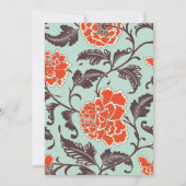 ORANJE BEIGE PIOENEN CHINOISERIE KAART (Achterkant)