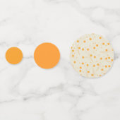 Oranje Beige Retro Y2K 70s bloempatroon Confetti (Voorkanten)