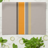 Oranje beige strepen theedoek (Gevouwen)