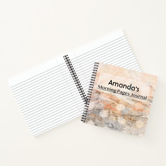 Oranje bekleed ochtendblad notitieboek (Binnen)