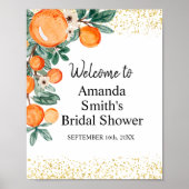 Oranje belangrijkste squeeze Bruidsmeisje Shower W Poster (Voorkant)