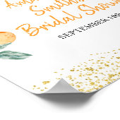 Oranje belangrijkste squeeze Bruidsuitnodiging wel Poster (Hoek)