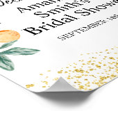 Oranje belangrijkste squeeze Bruidsuitnodiging wel Poster (Hoek)