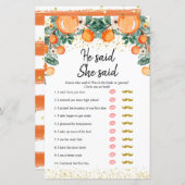 Oranje belangrijkste squeeze hij zei dat zij zei s (Voorkant / Achterkant)