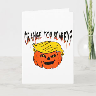 Oranje Ben Je Bang Anti Trump Halloween Kaart