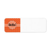 Oranje ben je blij? Adres / objectlabel Etiket (Voorkant)