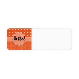 Oranje ben je blij? Adres / objectlabel Etiket