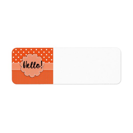 Oranje ben je blij? Adres / objectlabel Etiket (Voorkant)